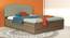 Pingala Engineered Wood Bed With Premium Leatherette Fabric And Box Storage - Queen Engineered Wood Bed (Walnut Finish, Brown, Queen Bed Size, Box Storage Type) by Urban Ladder - Front View Design 1 - 872254