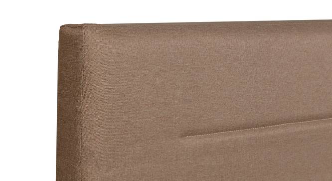 Bakhti Engineered Wood Bed With Premium Leatherette Fabric And Box Storage - Queen Engineered Wood Bed (Walnut Finish, Queen Bed Size, Beige, Box Storage Type) by Urban Ladder - Design 1 Side View - 872258