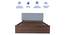Samadhi Engineered Wood Bed With Premium Leatherette Fabric And Box Storage - Queen Engineered Wood Bed (Walnut Finish, Blue, Queen Bed Size, Box Storage Type) by Urban Ladder - Ground View Design 1 - 872271