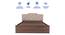 Prajna Engineered Wood Bed With Premium Leatherette Fabric And Box Storage - Queen Engineered Wood Bed (Walnut Finish, Queen Bed Size, Beige, Box Storage Type) by Urban Ladder - Ground View Design 1 - 872273