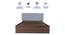 Virabhad Engineered Wood Bed With Premium Leatherette Fabric And Box Storage - Queen Engineered Wood Bed (Walnut Finish, Blue, Queen Bed Size, Box Storage Type) by Urban Ladder - Ground View Design 1 - 872275
