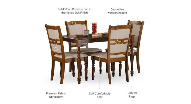Havelock  6 Seater Dining set (Matte Finish) by Urban Ladder - Ground View Design 1 - 872499