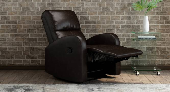 Dylan  Recliner (Brown, One Seater) by Urban Ladder - Front View Design 1 - 872532