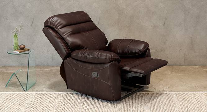 Patterson Recliner (Brown, One Seater) by Urban Ladder - Design 1 Side View - 872536