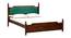 Domino Solid wood Non Storage Bed In Provincial Teak Finish (King Bed Size, PROVINCIAL TEAK Finish, Ocean Green) by Urban Ladder - - 