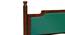 Domino Solid wood Non Storage Bed In Provincial Teak Finish (King Bed Size, PROVINCIAL TEAK Finish, Ocean Green) by Urban Ladder - - 