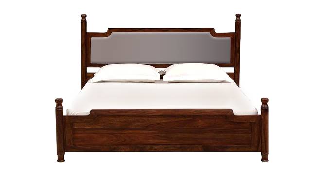 Domino Solid wood Non Storage Bed In Provincial Teak Finish (King Bed Size, Turquoise Blue, PROVINCIAL TEAK Finish) by Urban Ladder - - 