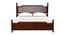 Domino Solid wood Non Storage Bed In Provincial Teak Finish (King Bed Size, Turquoise Blue, PROVINCIAL TEAK Finish) by Urban Ladder - - 