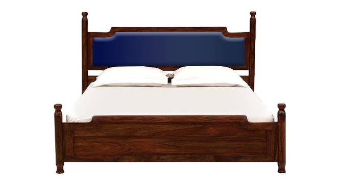 Domino Solid wood Non Storage Bed In Provincial Teak Finish (Blue, King Bed Size, PROVINCIAL TEAK Finish) by Urban Ladder - - 