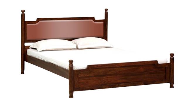Domino Solid wood Non Storage Bed In Provincial Teak Finish (Queen Bed Size, Champagne, PROVINCIAL TEAK Finish) by Urban Ladder - - 