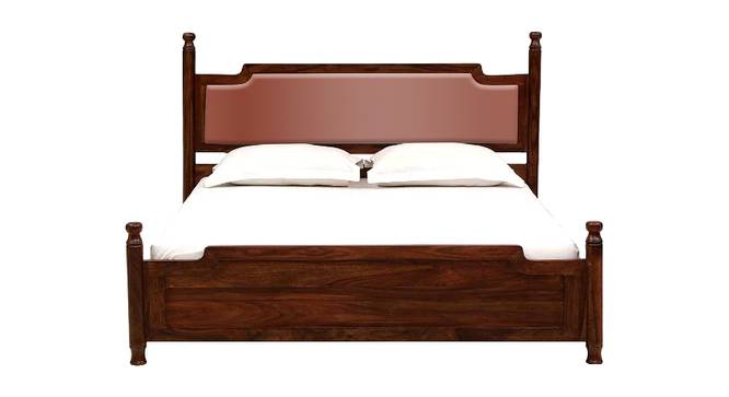Domino Solid wood Non Storage Bed In Provincial Teak Finish (Queen Bed Size, Champagne, PROVINCIAL TEAK Finish) by Urban Ladder - - 
