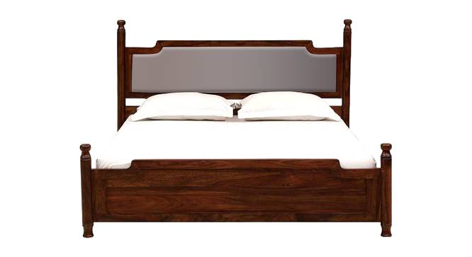 Domino Solid wood Non Storage Bed In Provincial Teak Finish (Queen Bed Size, Turquoise Blue, PROVINCIAL TEAK Finish) by Urban Ladder - - 
