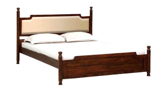 Domino Solid wood Non Storage Bed In Provincial Teak Finish (Queen Bed Size, Beige, PROVINCIAL TEAK Finish) by Urban Ladder - - 