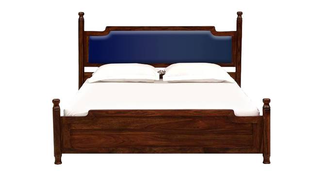 Domino Solid wood Non Storage Bed In Provincial Teak Finish (Blue, Queen Bed Size, PROVINCIAL TEAK Finish) by Urban Ladder - - 