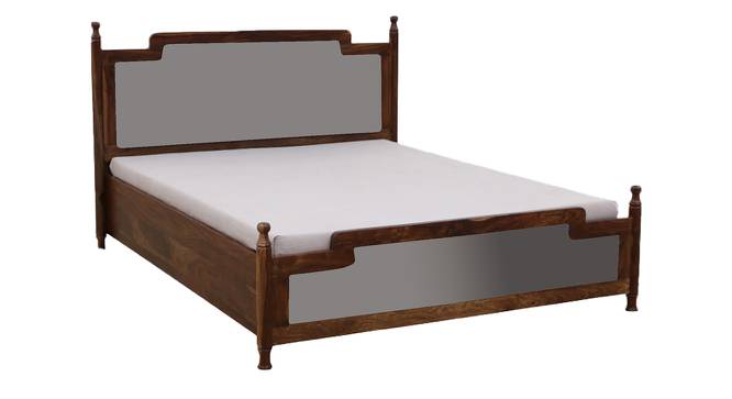 Domino Solid Wood Storage Bed In Provincial Teak (Queen Bed Size, Box Storage Type, PROVINCIAL TEAK Finish) by Urban Ladder - - 