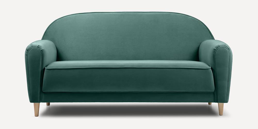 Braillo Fabric Sofa (Green) (Green, 3-seater Custom Set - Sofas, None Standard Set - Sofas, Fabric Sofa Material, Regular Sofa Size, Regular Sofa Type) by Urban Ladder - - 