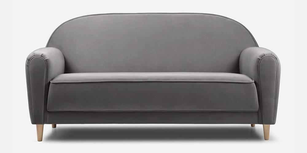 Braillo Fabric Sofa (Grey) (Brown, 1-seater Custom Set - Sofas, None Standard Set - Sofas, Fabric Sofa Material, Regular Sofa Size, Regular Sofa Type) by Urban Ladder - - 