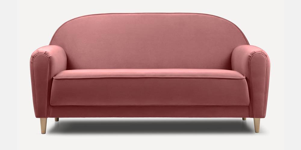 Braillo Fabric Sofa (Pink) (Blue, 3-seater Custom Set - Sofas, None Standard Set - Sofas, Fabric Sofa Material, Regular Sofa Size, Regular Sofa Type) by Urban Ladder - - 