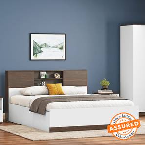Storage Beds Under 30000 Design Riley Engineered Wood Queen Size Box Storage Bed in Dual Tone Finish