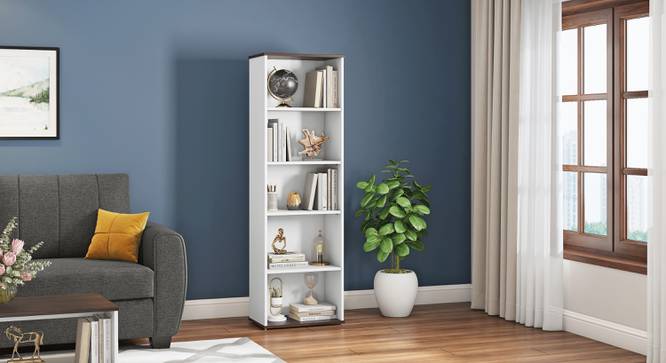 Riley Dual Tone Bookshelf in White Finish (Dual Tone Finish) by Urban Ladder - - 