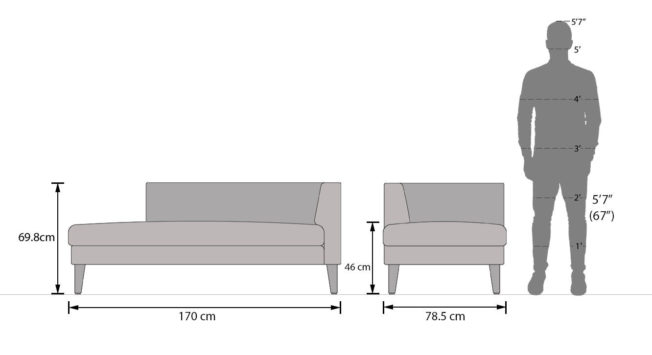 Sigmund day bed cobalt left aligned dim1