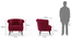 Bardot Lounge Chair (Fuschia Red Velvet) by Urban Ladder - - 