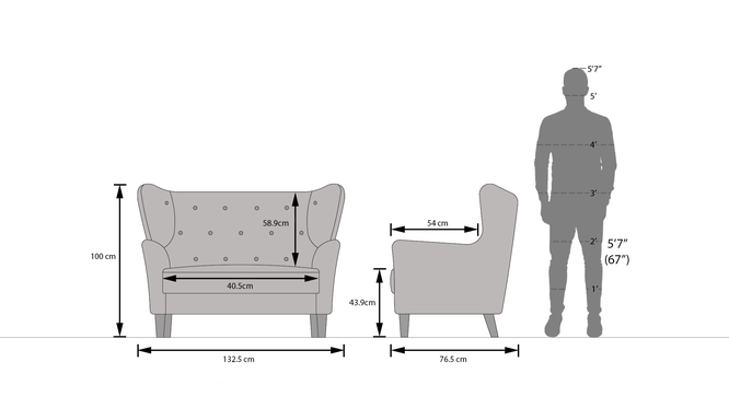 Frida Loveseat 2 Seater (Dusty Teal Floral) by Urban Ladder - - 