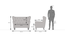 Frida Loveseat 2 Seater (Dusty Teal Floral) by Urban Ladder - - 