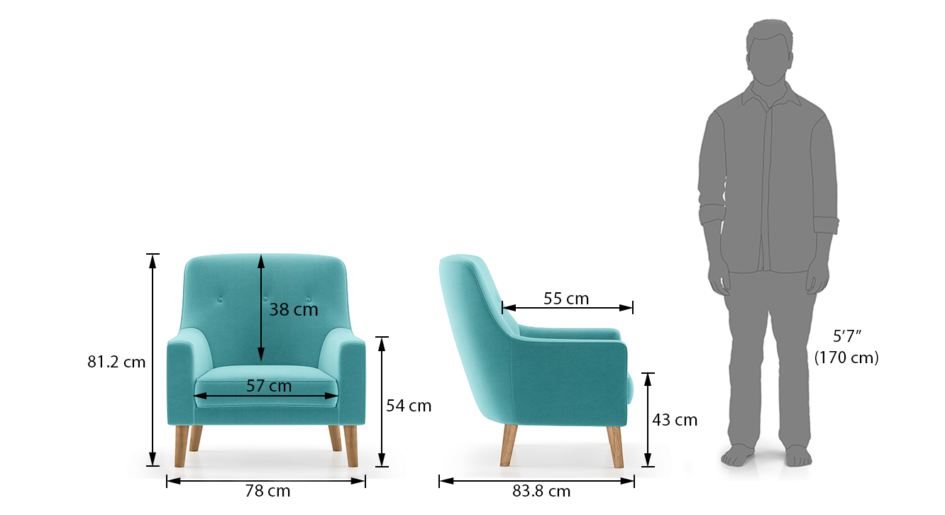 Hagen lounge chair colour icy turquoise dim1