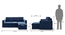 Kowloon Sectional Sofa Cum Bed with Storage (Lapis Blue) by Urban Ladder - - 