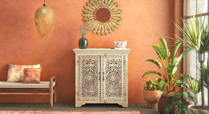 Anokhi Sideboard (Finish -Rustic white) (Rustic White Finish) by Urban Ladder - - 