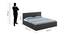 Carnival King Bed With Box Storage In Wenge Finish (Wenge Finish, King Bed Size, Box Storage Type) by Urban Ladder - Design 1 Dimension - 880607