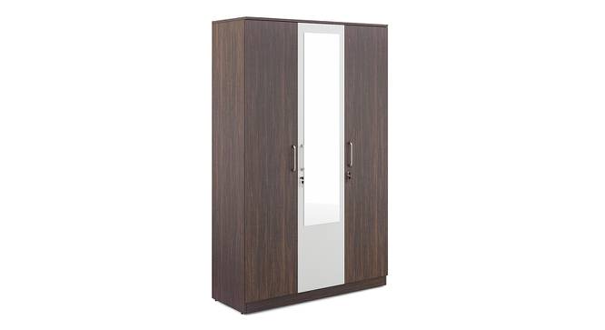 Galaxy 3 Door Wardrobe In Exotic Teak Finish (Frosty White & Reddica Walnut Finish) by Urban Ladder - Front View Design 1 - 880641