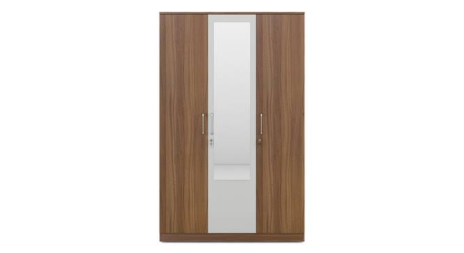 Galaxy 3 Door Wardrobe In Exotic Teak Finish (Leyon Walnut Finish) by Urban Ladder - Design 1 Side View - 880662