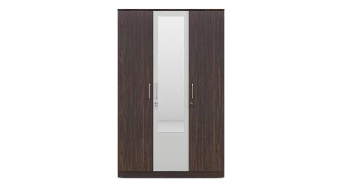 Galaxy 3 Door Wardrobe In Exotic Teak Finish (Frosty White & Reddica Walnut Finish) by Urban Ladder - Design 1 Side View - 880663