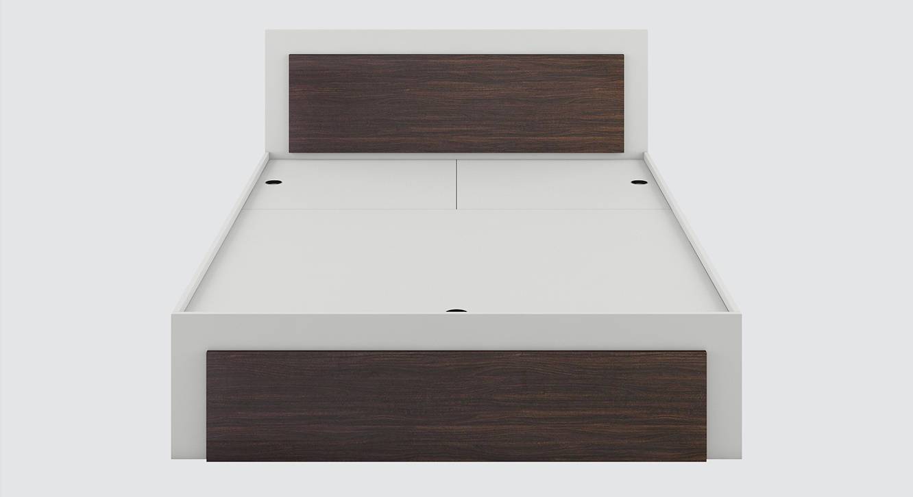 Dimora Engineered Wood King Size Hydraulic Storage Bed in Frosty White