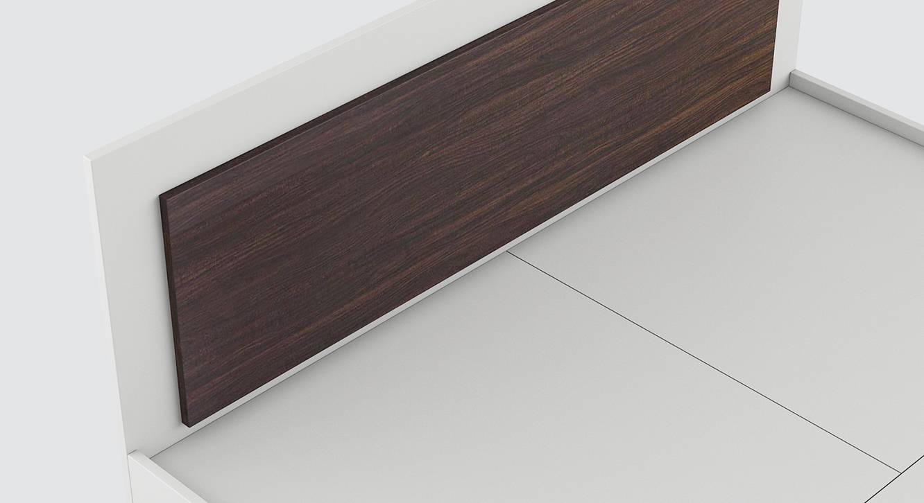 Dimora Engineered Wood King Size Hydraulic Storage Bed in Frosty White