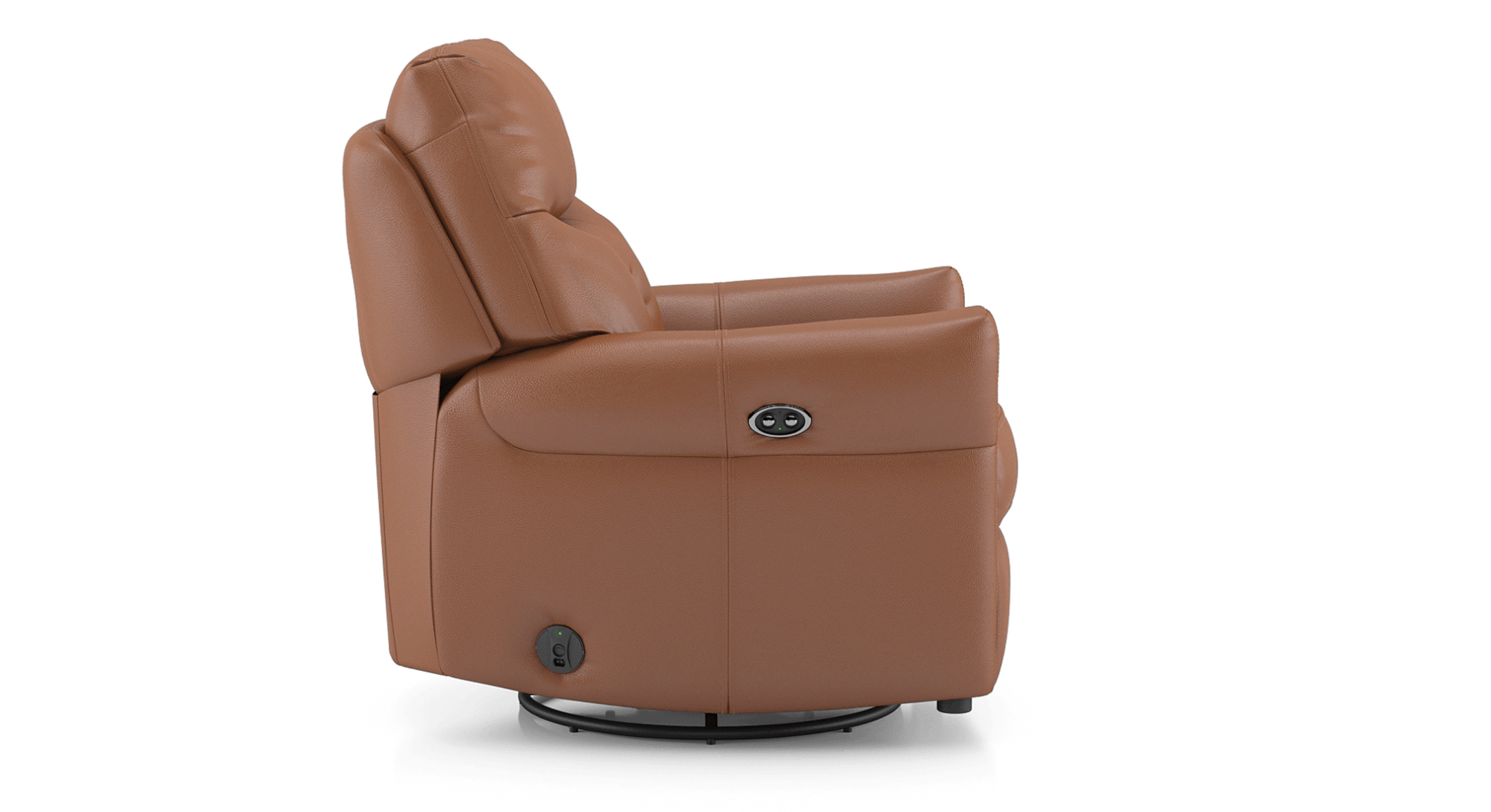Mohave Leather One Seater Recliner in Brown Colour Urban Ladder