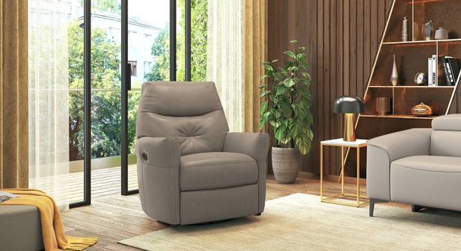 Mohave Leather Recliner (Grey, One Seater) by Urban Ladder - - 880765