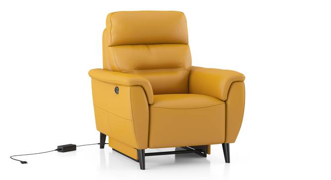 Maurice Leather Recliner (Yellow, One Seater) by Urban Ladder - - 880787
