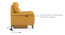 Maurice Leather Recliner (Yellow, One Seater) by Urban Ladder - - 880790