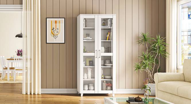 Paige Tall Stoarge cabinet - Frosty White (Frosty White Finish) by Urban Ladder - - 