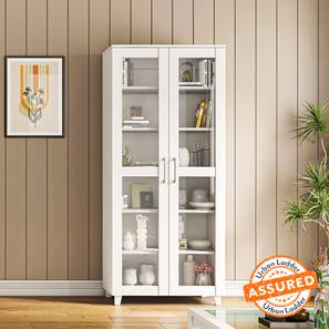 Srs New Arrivals Design Paige Engineered Wood Bookshelf in Frosty White Finish