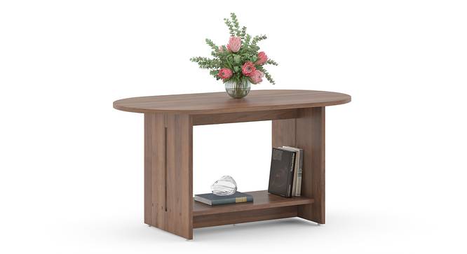 Drew Engineered Wood Oval Shape Coffee Table (Classic Walnut Finish) by Urban Ladder - - 