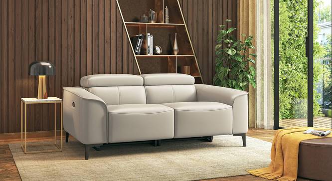 Molto Leather Recliner (Grey, Two Seater) by Urban Ladder - - 
