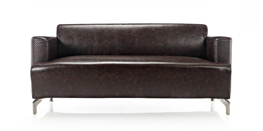Wade Leatherette Sofa (Brown - Chocolate Brown) (1-seater Custom Set - Sofas, None Standard Set - Sofas, Leatherette Sofa Material, Regular Sofa Size, Regular Sofa Type, Brown - Chocolate Brown) by Urban Ladder - - 