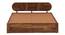 Woodwhiz Solid Wood Bed with Storage in Provincial Teak (King Bed Size, Box Storage Type, PROVINCIAL TEAK Finish) by Urban Ladder - - 