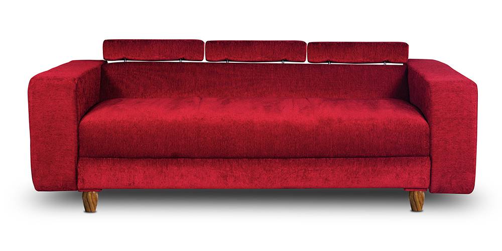 Berliner Fabric Sofa (Maroon) by Urban Ladder - - 