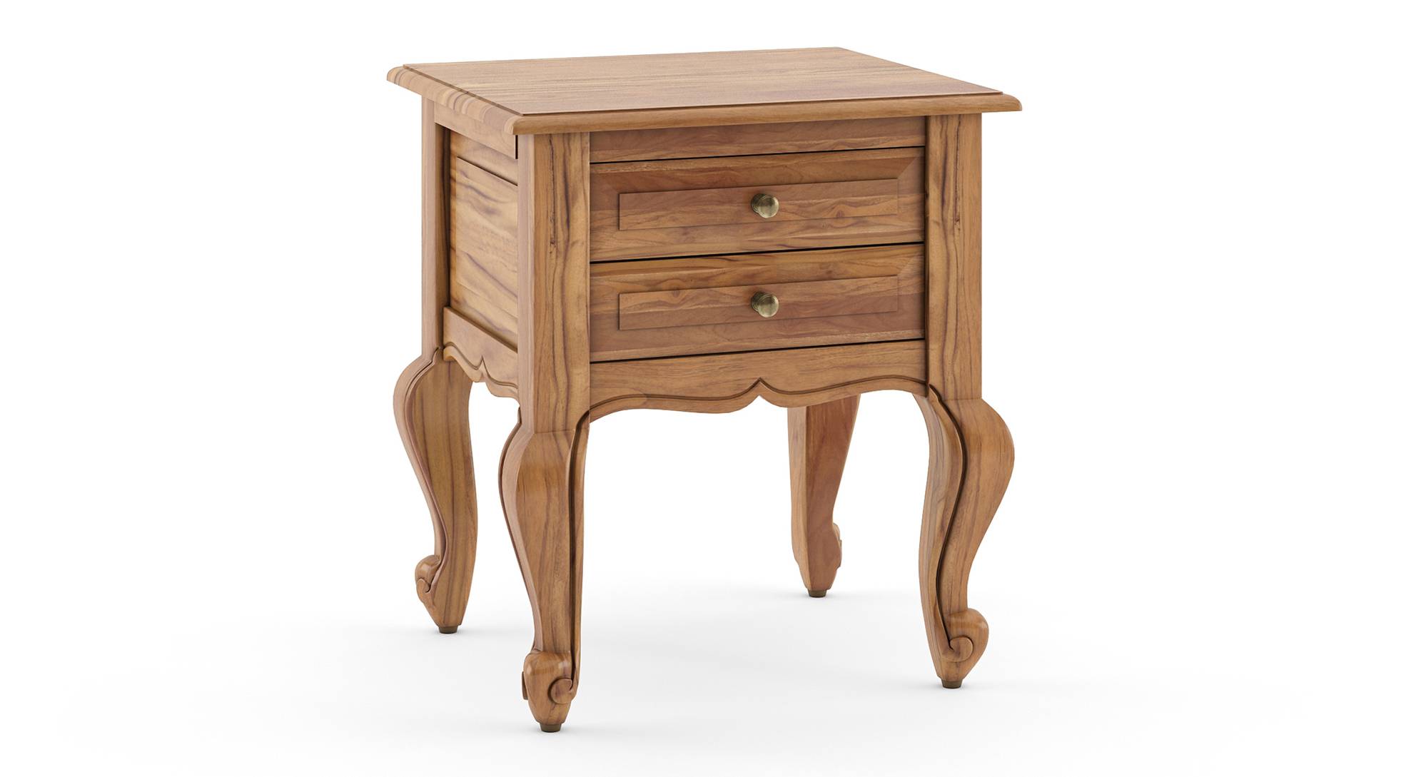 Taahira Teak Wood Bedside Table Urban Ladder