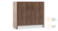 Alex Shoe Cabinet (Classic Walnut Finish, 9 Pair Configuration) by Urban Ladder - - 